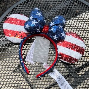 Disney Red, White, and Blue Sequin Mouse Ears Headband
